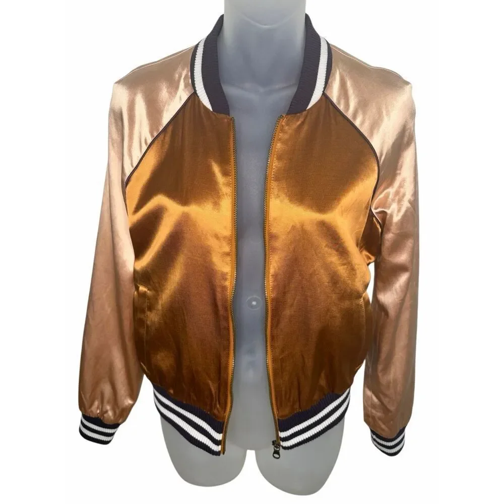 MOTHER The Letterman Zip Jacket in Two Sides Of The Same Coin XS - Picture 4 of 13